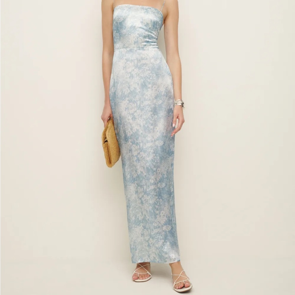 Reformation Frankie Silk Dress Idyllic